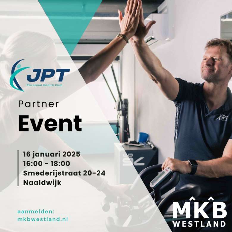 Partner event bij JPT Personal Health Club: voor ondernemers die willen investeren in fysieke- & mentale gezondheid
