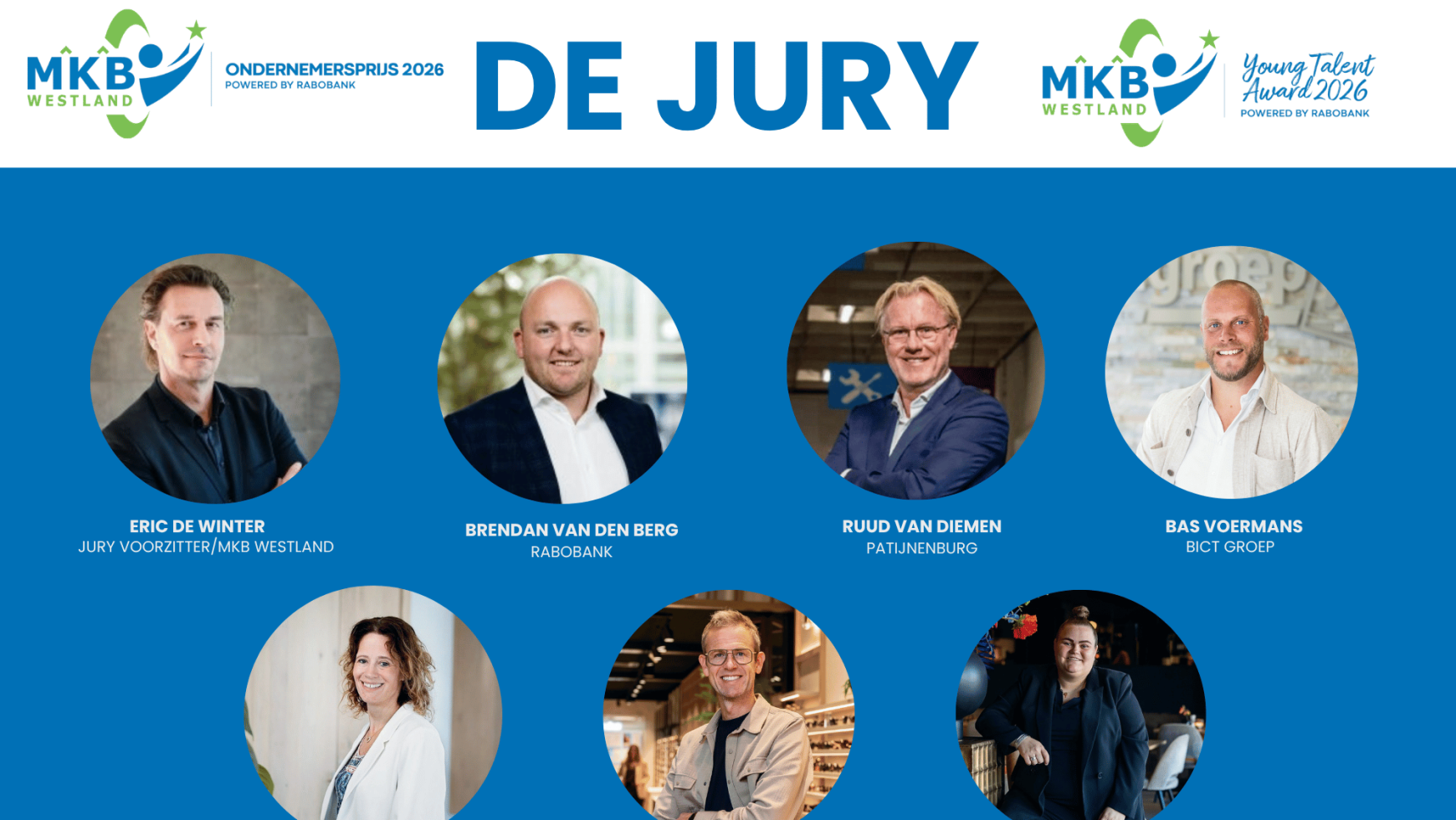 De jury van de MKB Westland Ondernemersprijs & Young Talent Award 2026