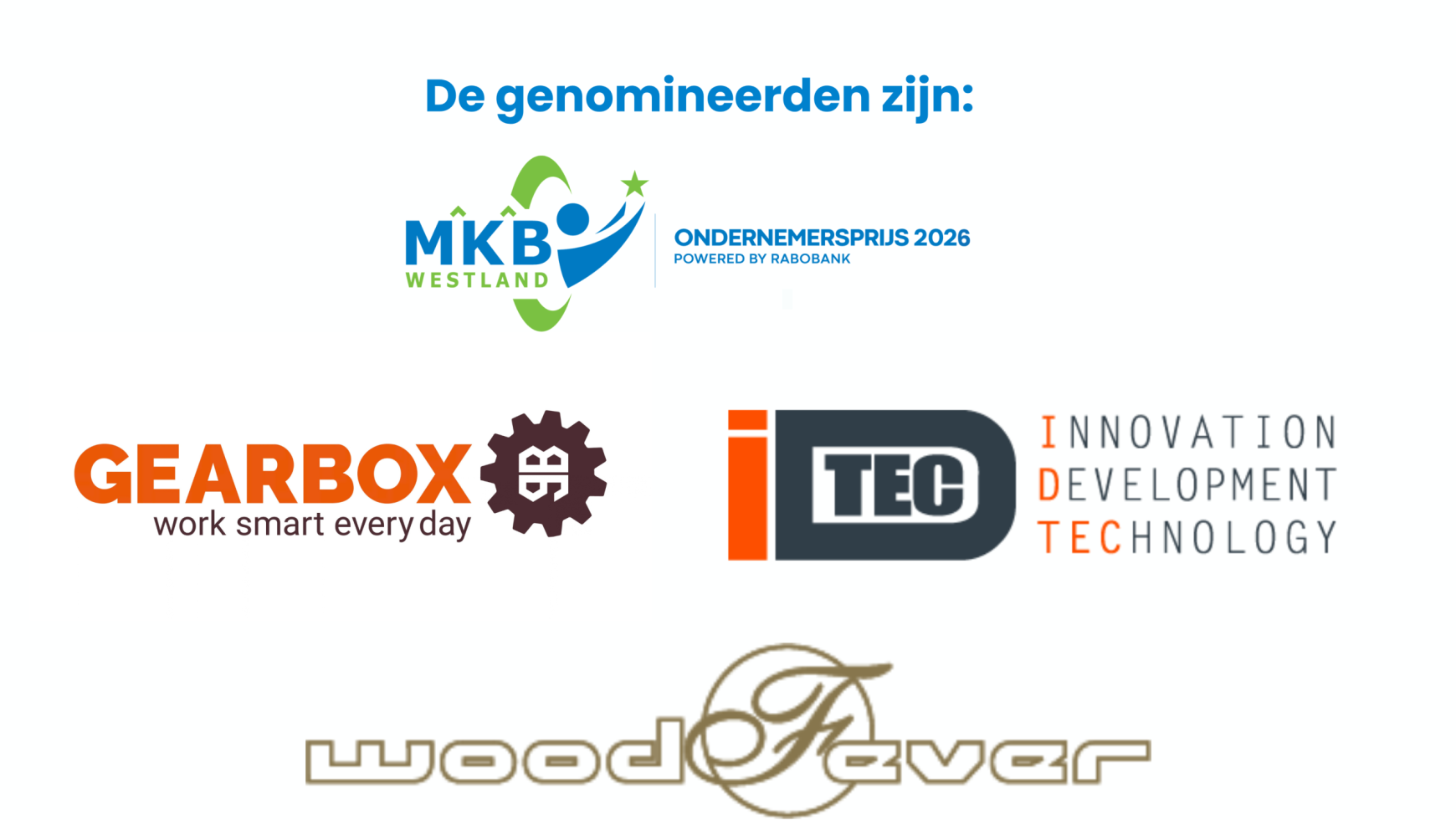 Drie bedrijven maken kans op de MKB Westland Ondernemersprijs 2026