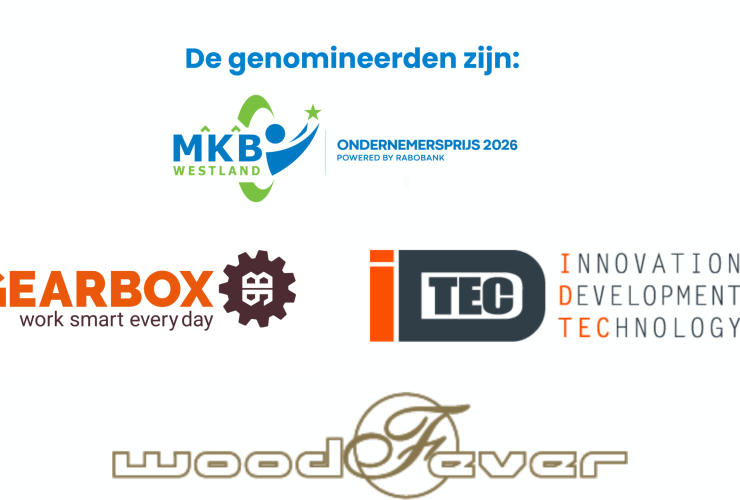 Drie bedrijven maken kans op de MKB Westland Ondernemersprijs 2026 